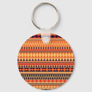 Llavero Textura tribal: patrón de rayas vintage.