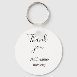 Llavero Thank you add name message simple stylish calligra