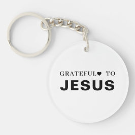 Llavero Thank You Jesus | Christian Faith Heart Design