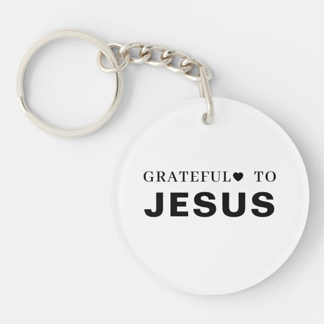 Llavero Thank You Jesus | Christian Faith Heart Design (Frente)