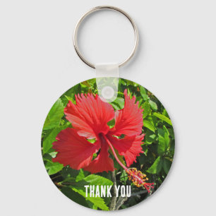 Llavero Thank You Tropical Flower Bright Pink Floral