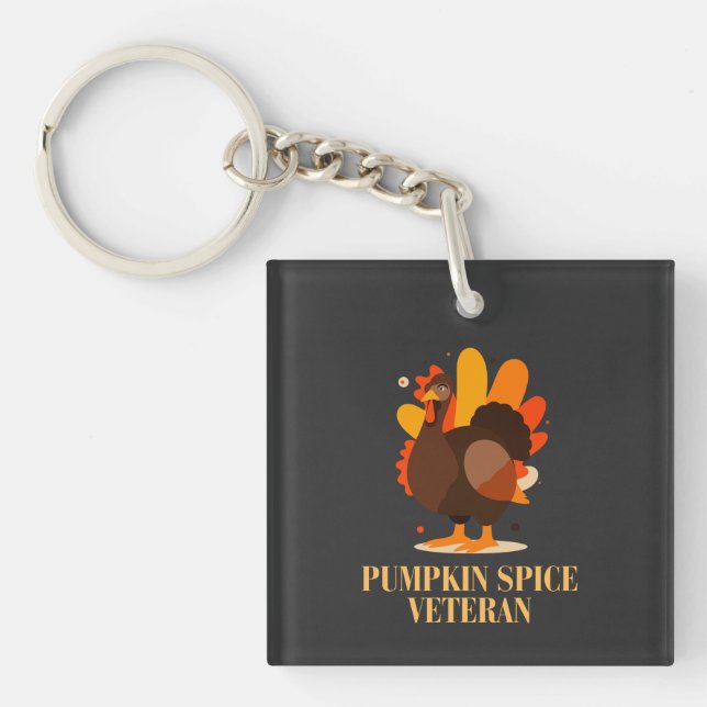Llavero Thanksgiving Pumpkin Spice Veteran (Frente)