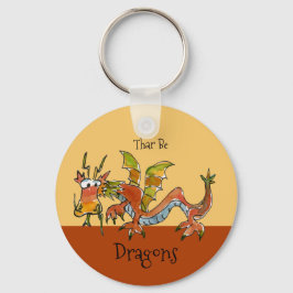 Llavero Thar Be Dragons