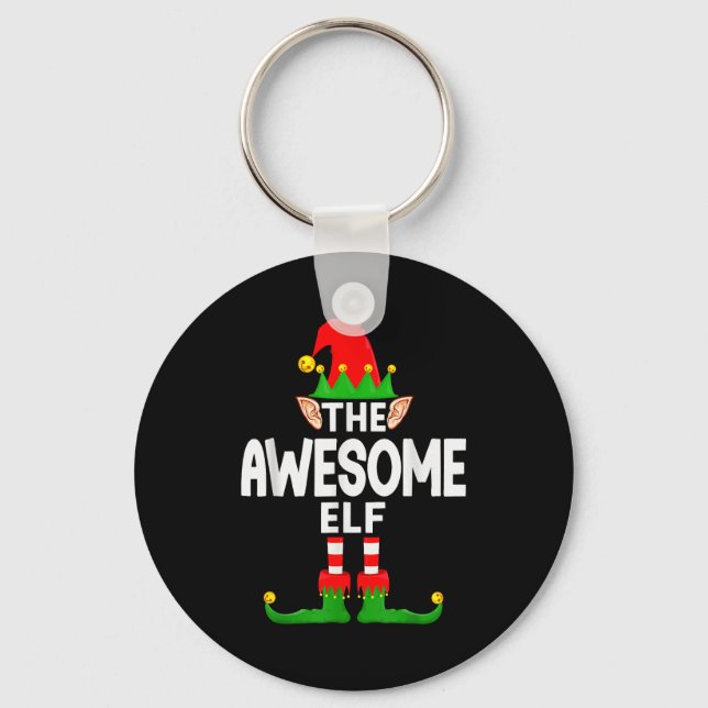 Llavero The Awesome Elf Family Christmas Pajama Party  (Anverso)