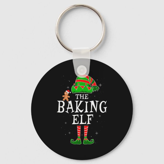 Llavero The Baking Elf Group Matching Family Christmas Coo (Anverso)
