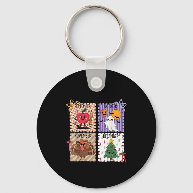 Llavero The ber Months Back To School Halloween Thanksgivi (Anverso)