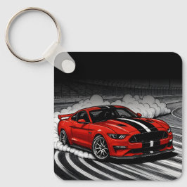 Llavero The Best Drift Car Red Muscle Keychain