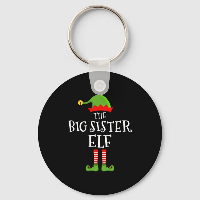 Llavero The Big Sister Elf Funny Christmas Matching Family (Anverso)
