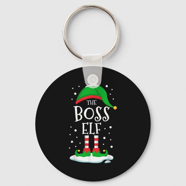 Llavero The Boss Elf Christmas Family Matching Xmas Group  (Anverso)
