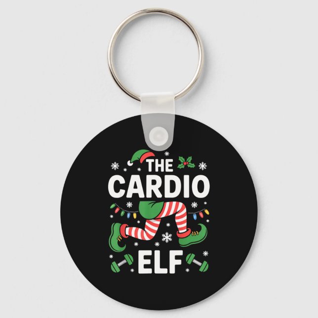 Llavero The Cardio Elf Funny Fitness Christmas Gym Workout (Anverso)