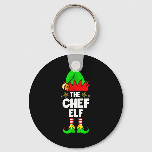 Llavero The Chef Elf Shirt Matching Family Chef Christmas  (Anverso)