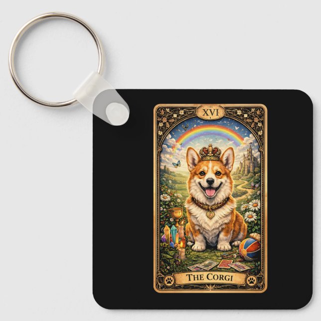Llavero The Corgi Tarot Card (Anverso)
