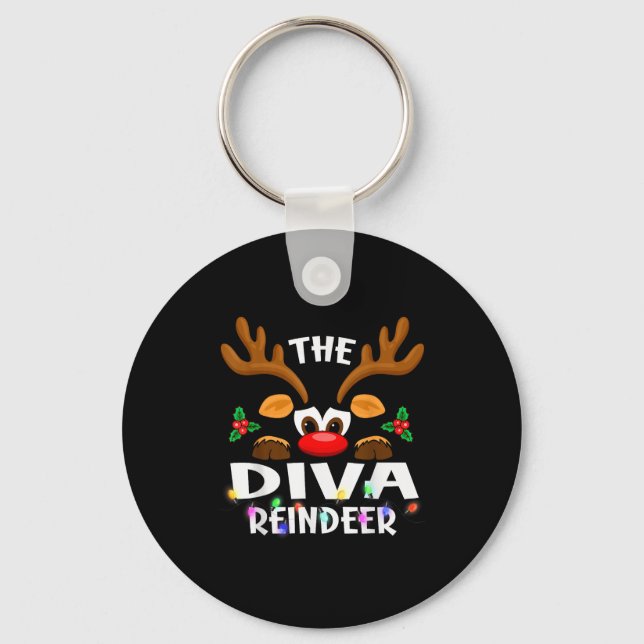 Llavero The Diva Reindeer Christmas Men Women  (Anverso)