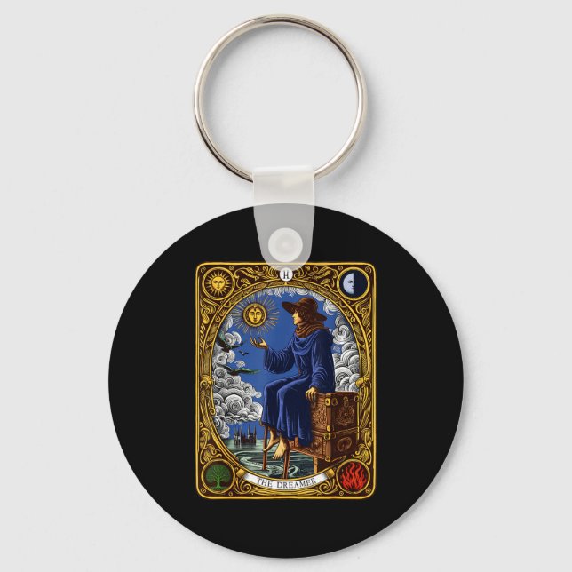 Llavero The Dreamer (the Fool) Mayor Arcana Tarot Card Got (Anverso)