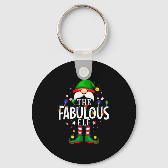 Llavero The Fabulous Elf Christmas Family Pajama Party  (Anverso)