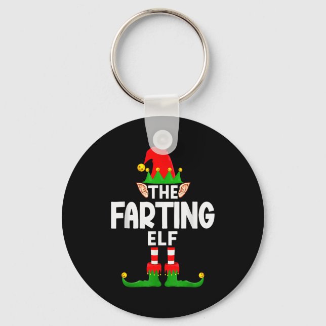 Llavero The Farting Elf Family Christmas Pajama Party  (Anverso)