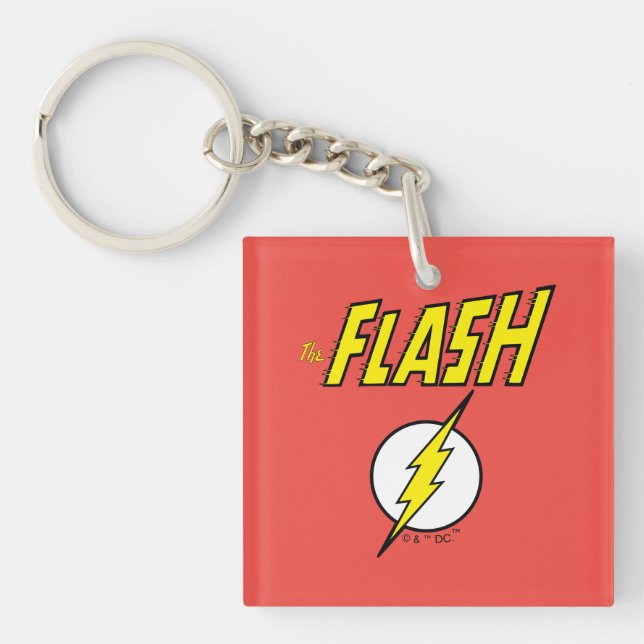 Llavero The Flash Name & Lightning Bolt Logo (Frente)