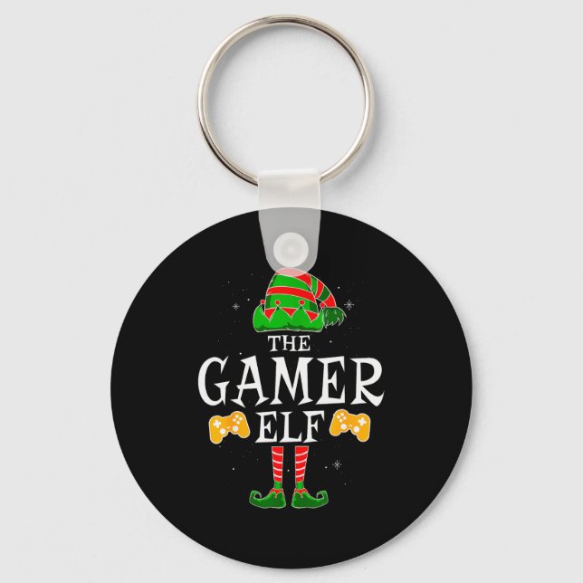 Llavero The Gamer Elf Group Matching Family Christmas Holi (Anverso)