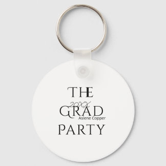 Llavero The grad party name 20XX bold letter graduatsimple