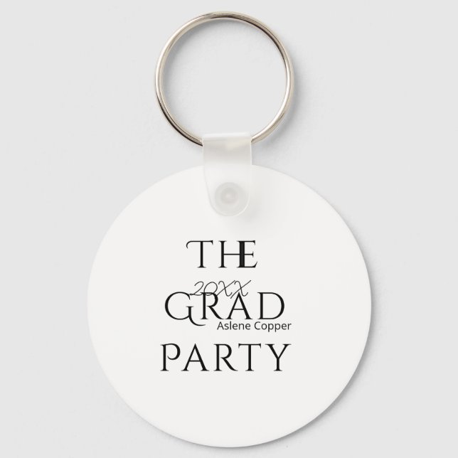 Llavero The grad party name 20XX bold letter graduatsimple (Anverso)