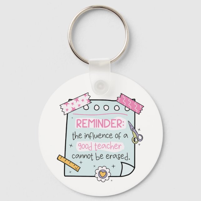 Llavero The Influence of a Good Teacher Cannot Be Erased (Anverso)