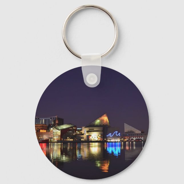Llavero The Inner Harbor of Baltimore at Night (Anverso)
