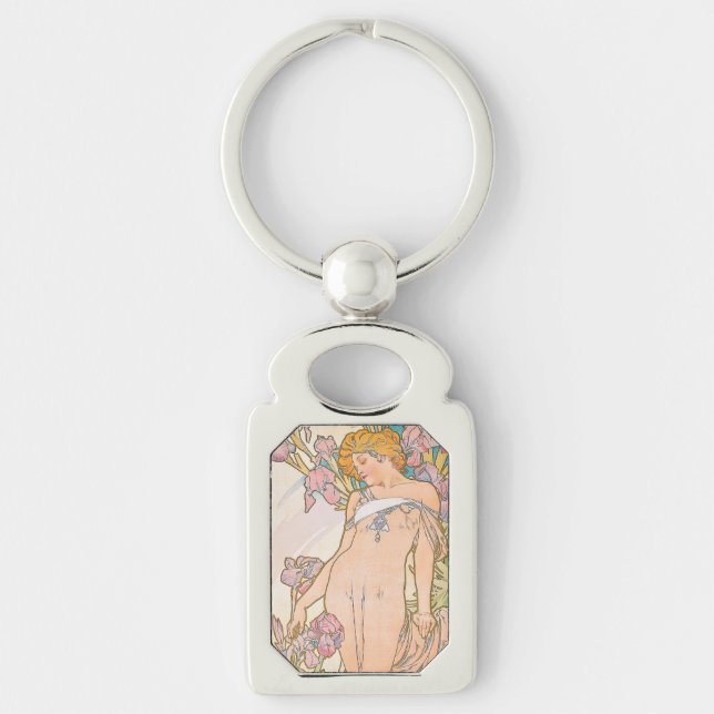 Llavero The Iris (1897) by Alphonse Mucha  (Anverso)