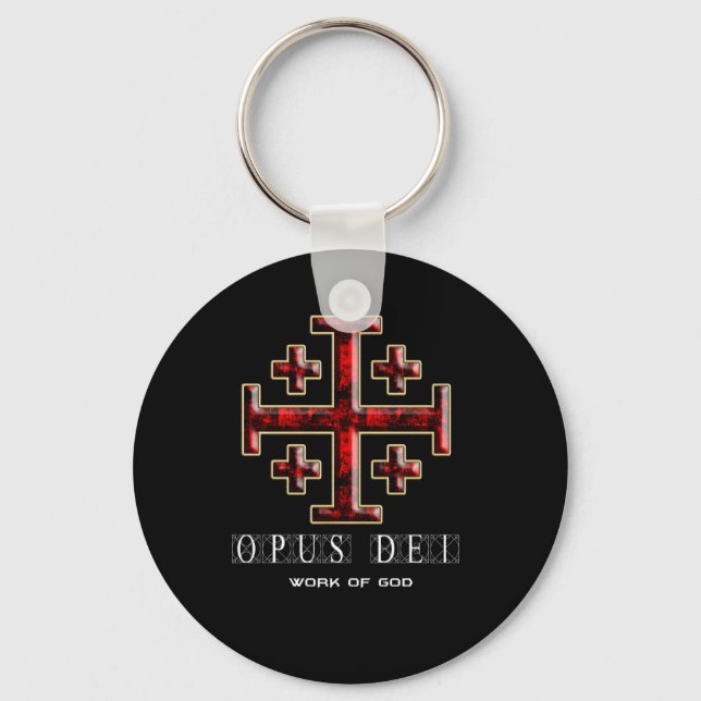 Llavero The Jerusalem Cross - ver 1 - Opus Dei - Black (Anverso)