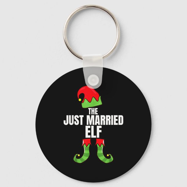 Llavero The Just Married Elf Matching Family Christmas Gro (Anverso)