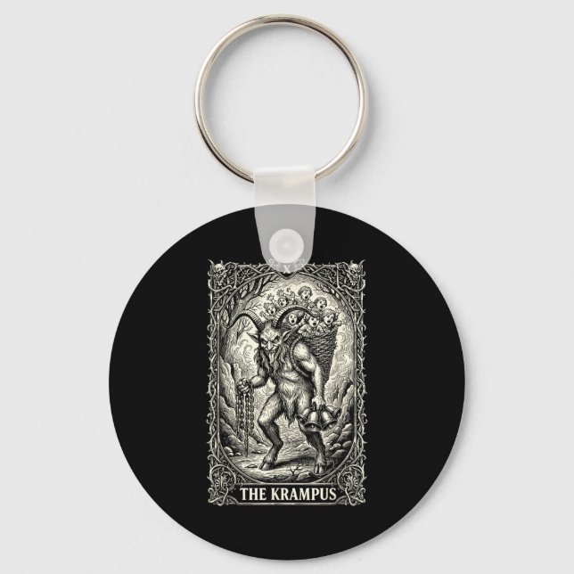 Llavero The Krampus Tarot Card Goth Witchy Black Pajamas C (Anverso)
