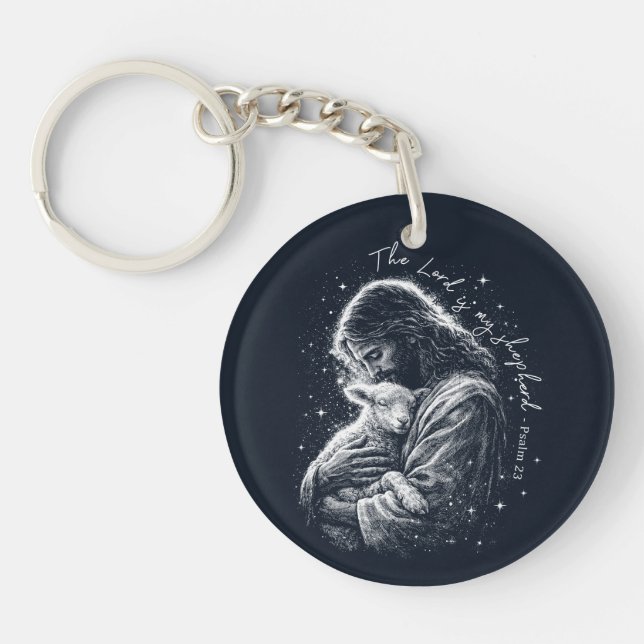 Llavero The Lord is my Shepard. Psalm 23. Acrylic Keychain (Frente)