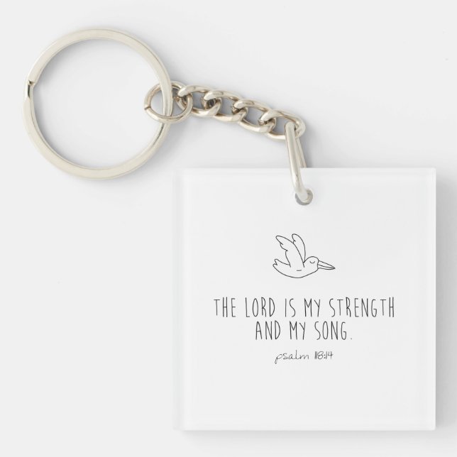 Llavero The lord is my strength and my song (Frente)