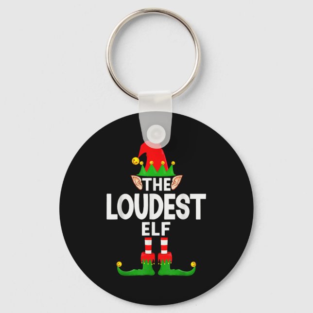 Llavero The Loudest Elf Family Christmas Pajama Party  (Anverso)