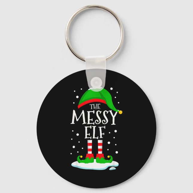 Llavero The Messy Elf Christmas Family Matching Xmas Group (Anverso)