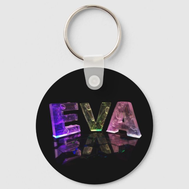 Llavero The Name Eva in 3D Lights (Photograph) (Anverso)