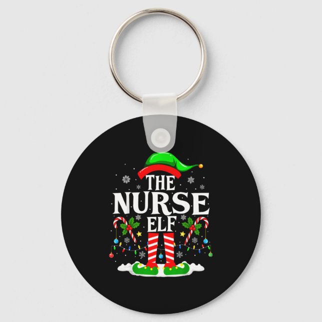 Llavero The Nurse Elf Christmas Nursing Funny Rn Christmas (Anverso)