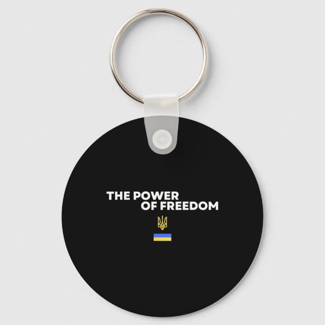 Llavero The Power Of Freedom Trident Ukrainian Flag Symbol (Anverso)