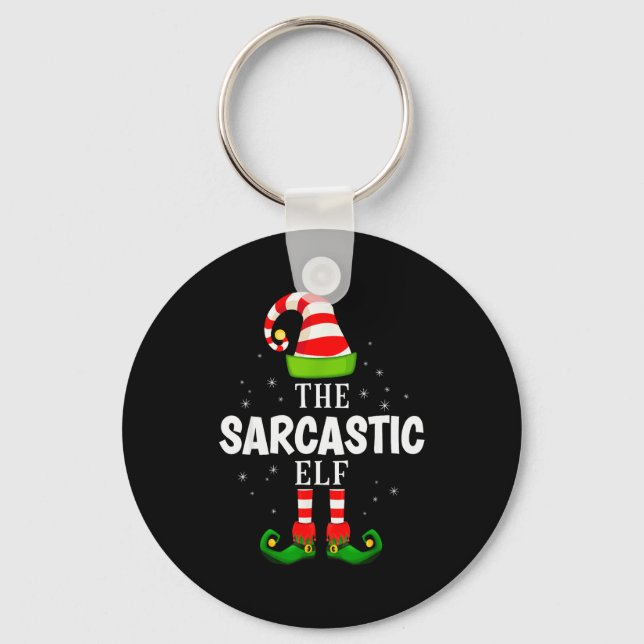 Llavero The Sarcastic Elf Christmas Pjs Matching Pajama  (Anverso)