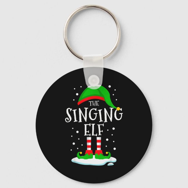 Llavero The Singing Elf Christmas Family Matching Xmas Sin (Anverso)