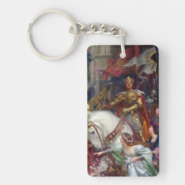 Llavero The Two Crowns c. 1900 por Sir Frank Dicksee (Frente)