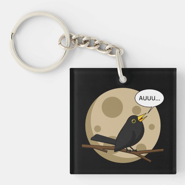 Llavero The Werebird - Blackbird Howling at the Moon Comic (Frente)