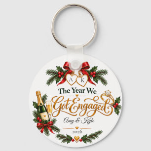 Llavero The Year We Got Engaged Christmas with Names and Y
