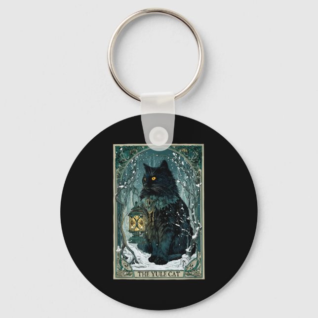 Llavero The Yule Cat Tarot Card Icelandic Folklore Christm (Anverso)