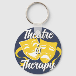Llavero Theatre is Therapy Comedy Tragedy Masks Keychain