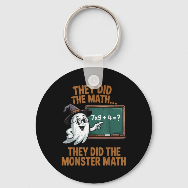 Llavero They Did Monster Math Teacher Halloween Costume Pr (Anverso)