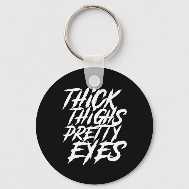 Llavero Thick Thighs Bonitos Ojo Gimnasio Gracioso Niña Le (Anverso)