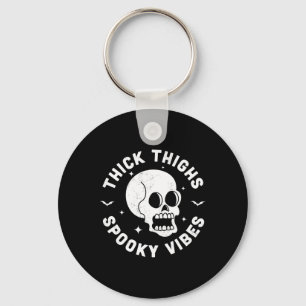 Llavero Thick Thighy Spooky Vibes Funny Halloween Skull Wo