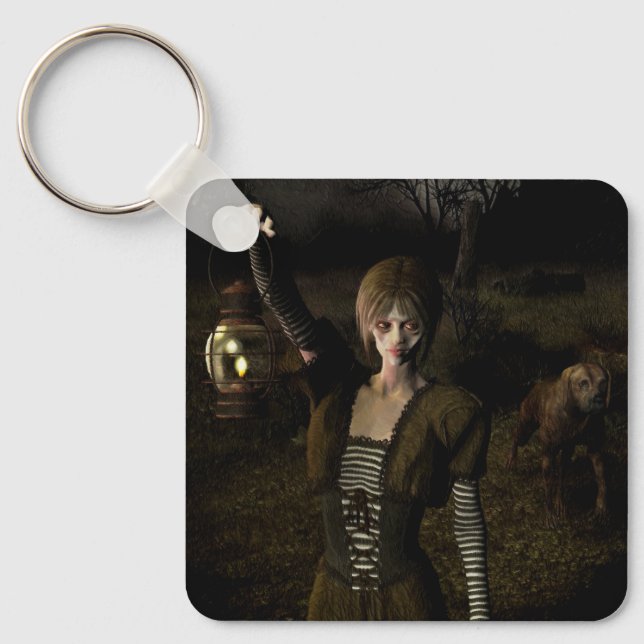 Llavero Thin female carrying lamp (Anverso)