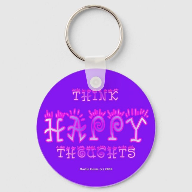 Llavero Think Happy Thoughts (5a) Keychain (Anverso)