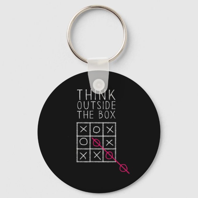 Llavero Think Outside The Box _ Tic Tac Toe _ Funny Sy Ner (Anverso)